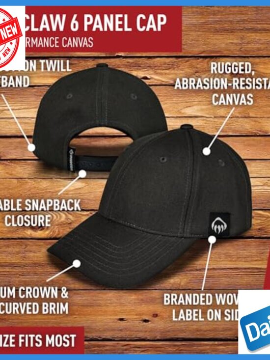 Adjustable Snapback Baseball Cap, Cotton Canvas, Workwear, Outdoor main image 5